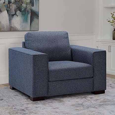 Modern Blue Accent Armchair