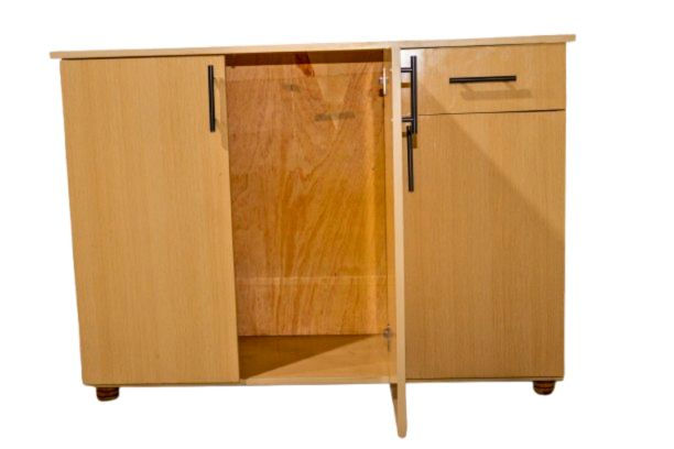 Modern Wooden Storage Cabinet – Light Oak Finish