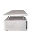 Compact Wooden Table with Integrated Side Stools